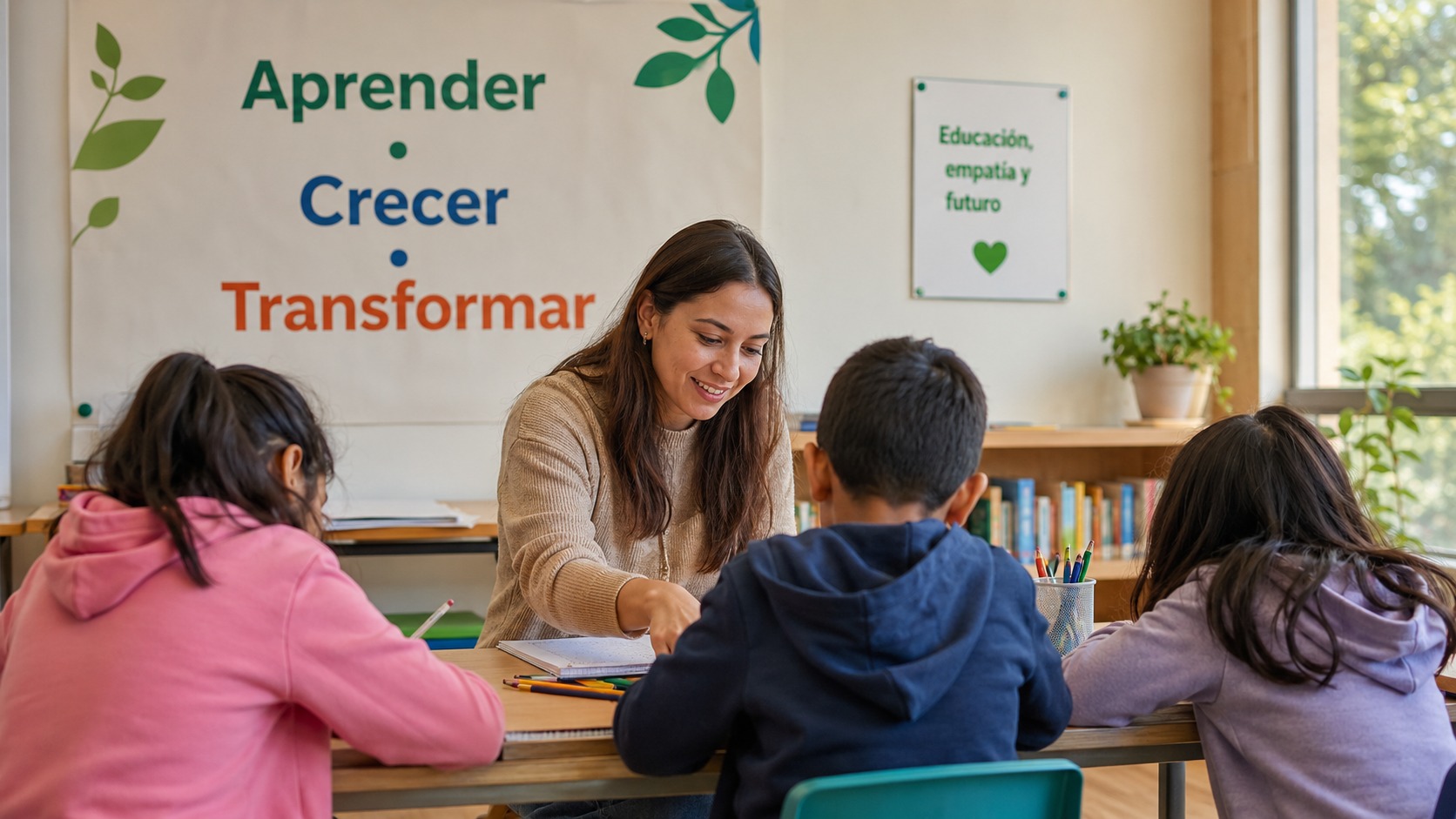 Actividad educativa acompañada por la fundación sin mostrar rostros identificables de menores